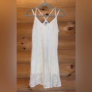 White floral print Lacey dress